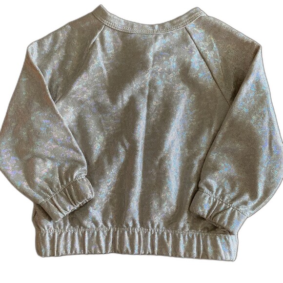 Cat & Jack Holographic Gold Jacket Girls' 18 Months - Picture 2 of 9